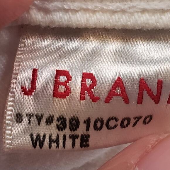 J Brand Skinny Crop Women 31 Mid Rise White Fray Hem Denim 3910c070 USA Made - Picture 8 of 8